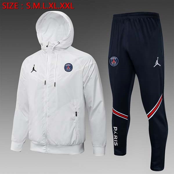 Giacca a vento Paris Saint Germain Set Completo 2022 Bianco Nero 1